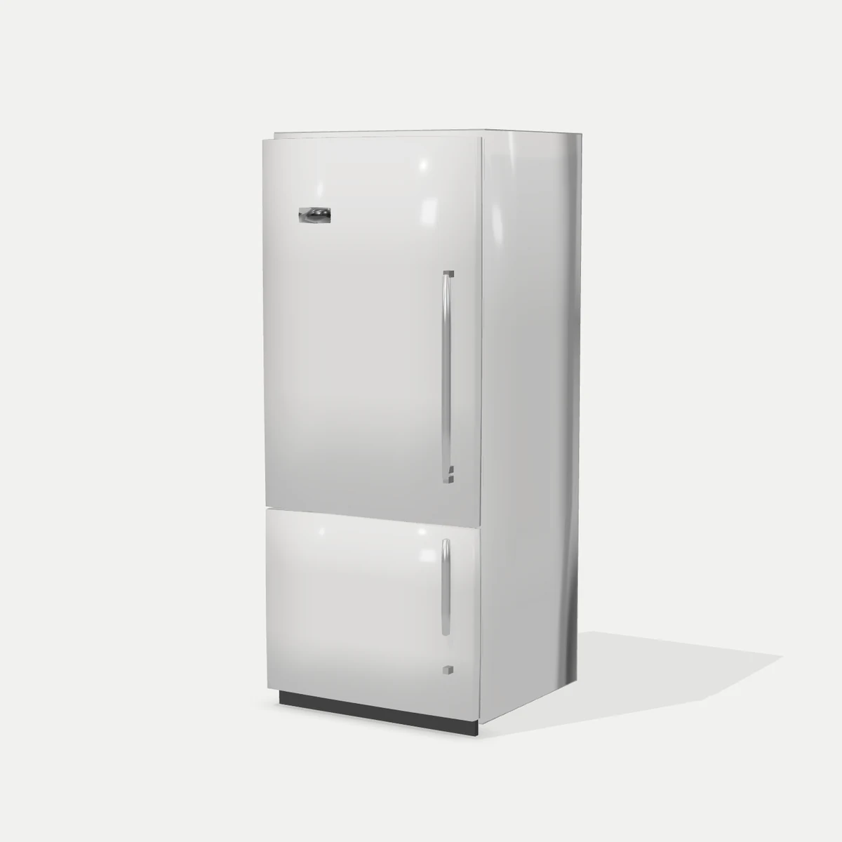 White fridge before wrapping